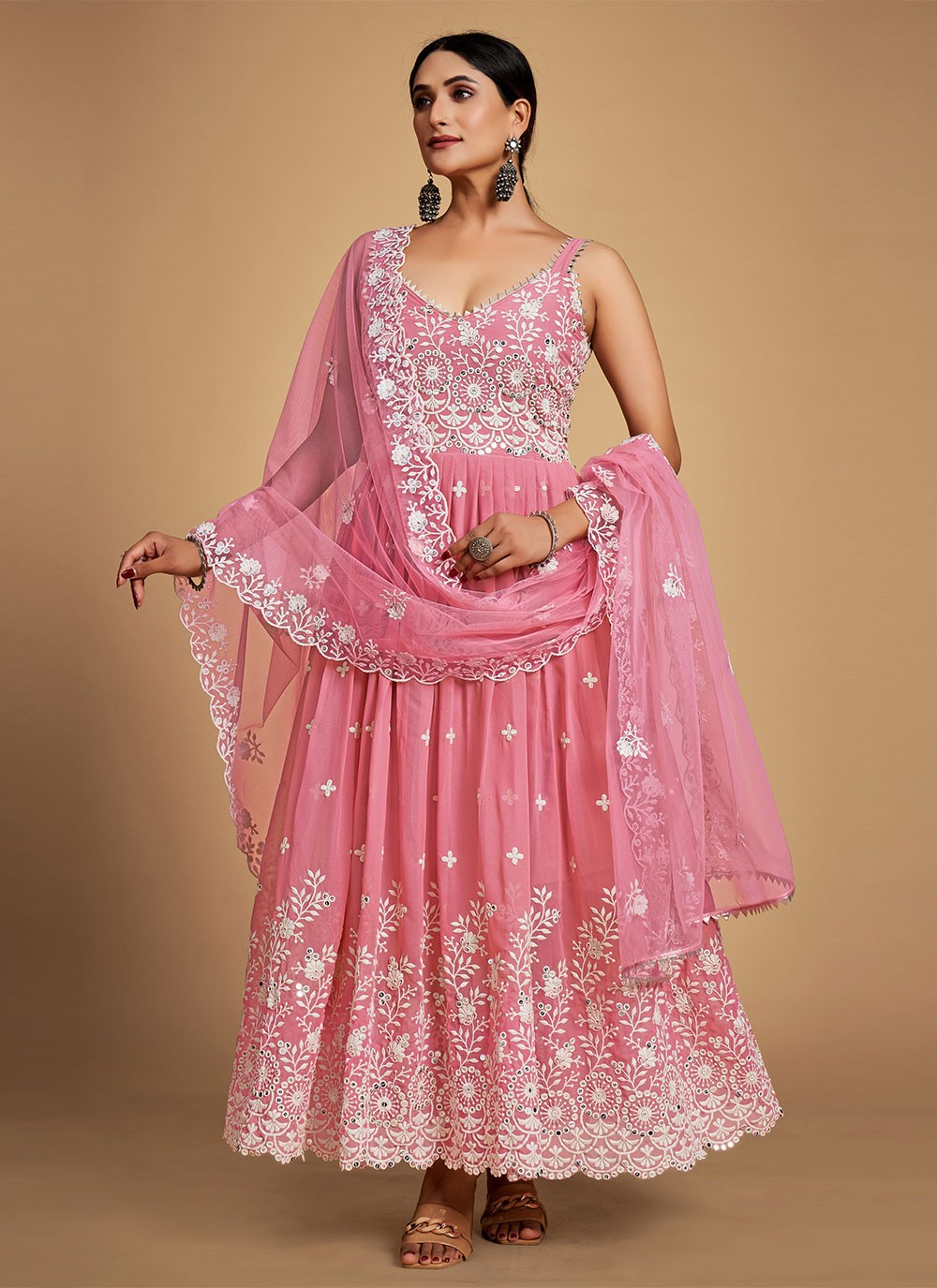 Georgette Anarkali - T983