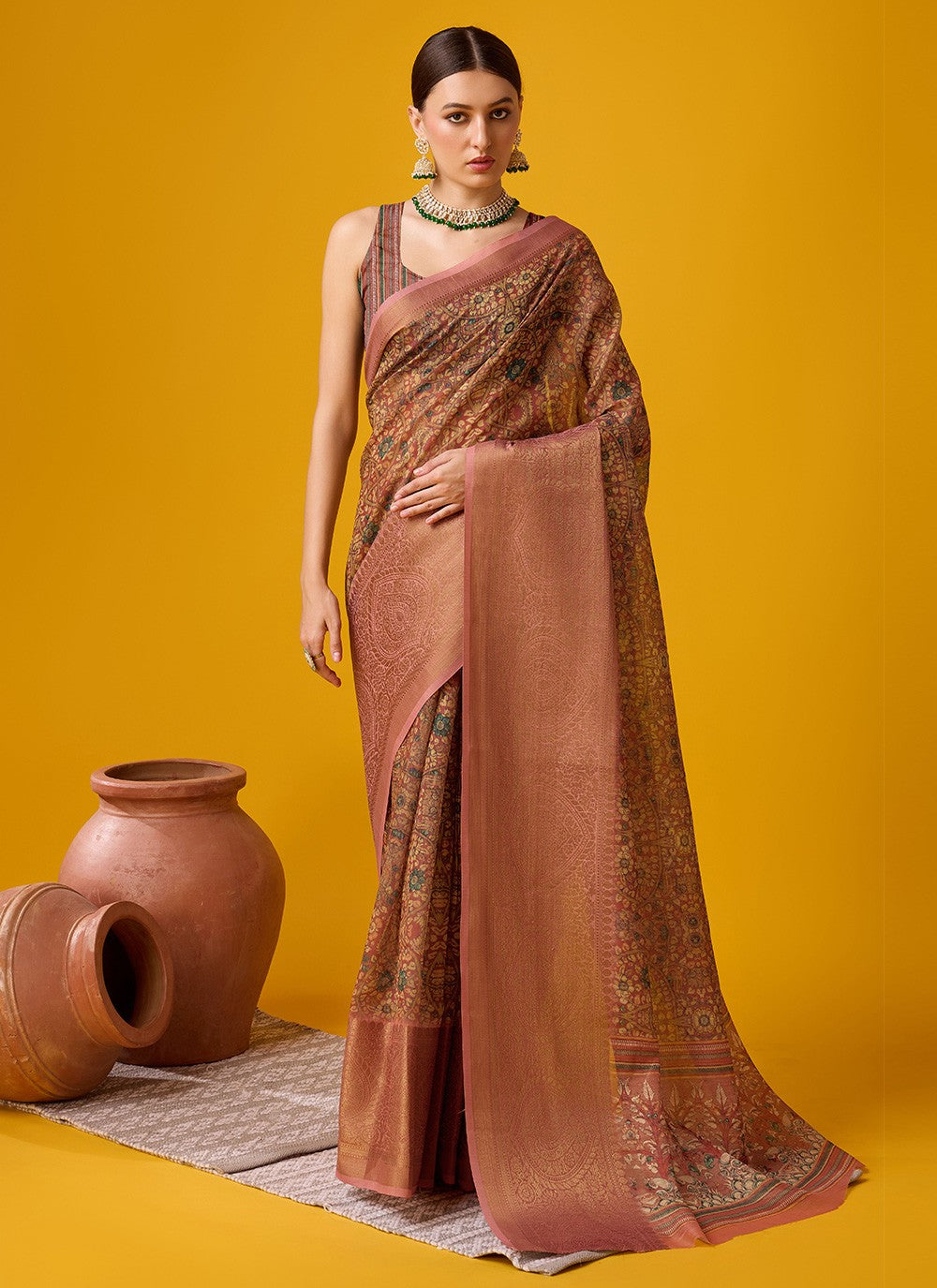 Classic Printed Cotton Saree - S6150