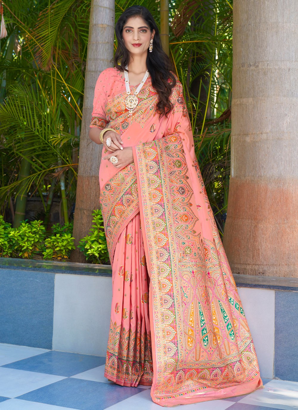 Kashmiri Pashmina Saree - S11995