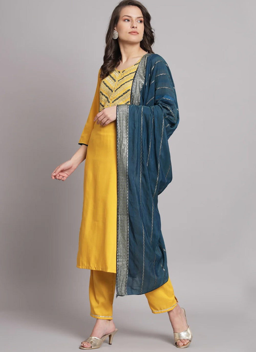 Cotton , Silk Blend Salwar Suit - T1437