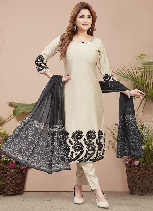 Embroidered Silk Salwar Suit - T4327