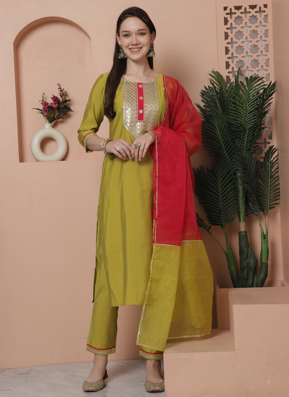 Silk Salwar Suit - T3652