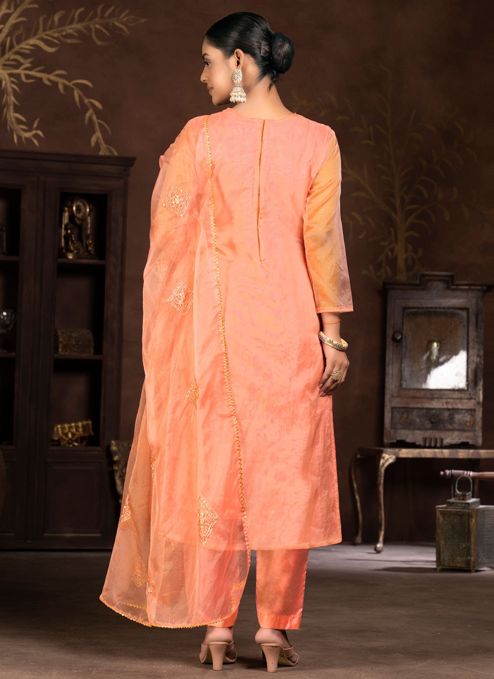 Organza Pant Style Suit - T2093