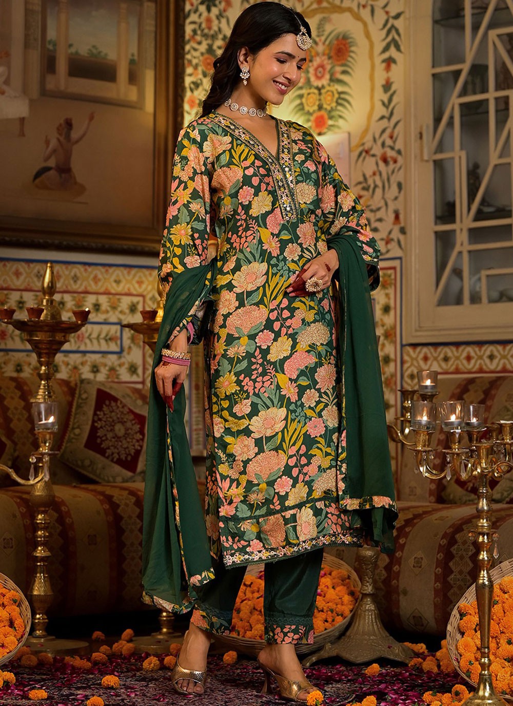 Silk Blend Salwar Suit - T2269