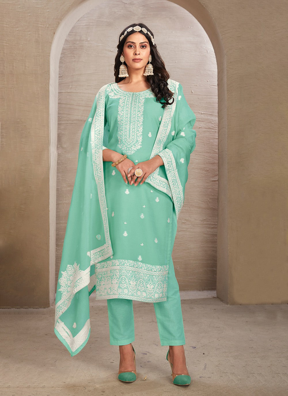 Organza Salwar Suit - T3025