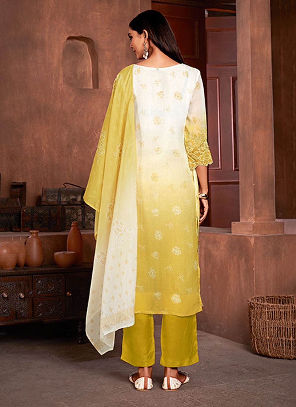 Muslin, Organza Salwar Suit - T2759