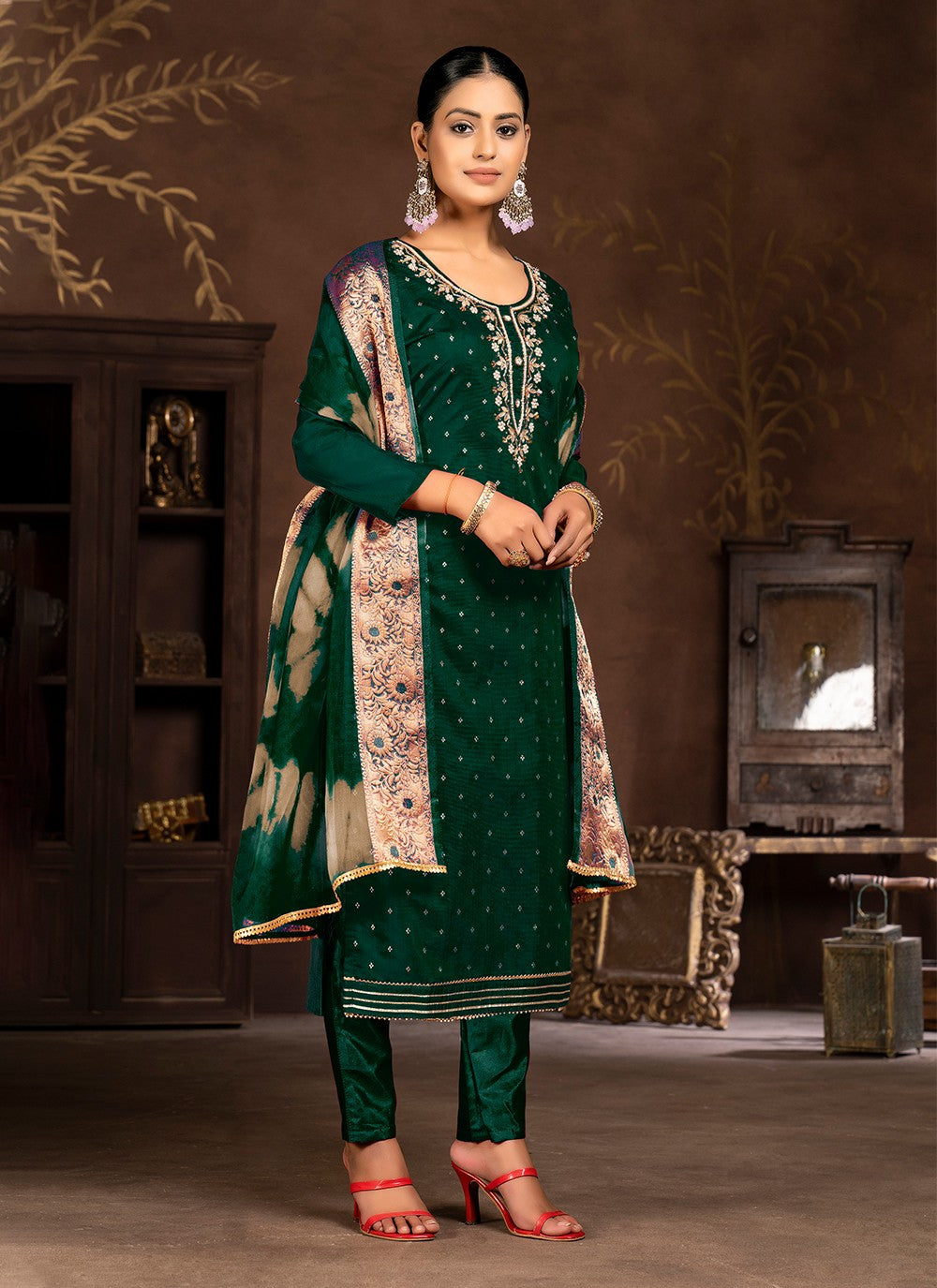 Organza Salwar Suit - T2056