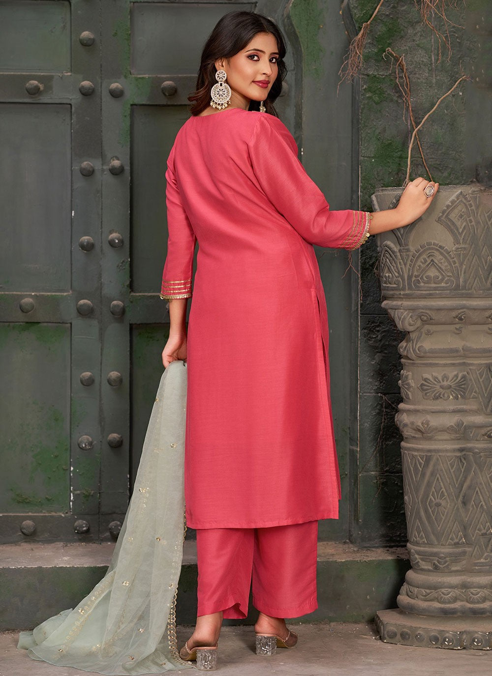 Art Silk Salwar Suit - T3579