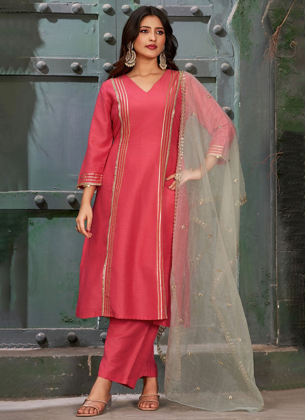 Art Silk Salwar Suit - T3579