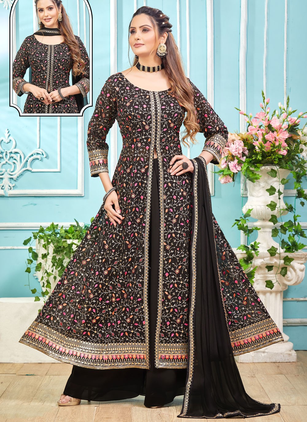 Embroidered Georgette Salwar Suit - T4312