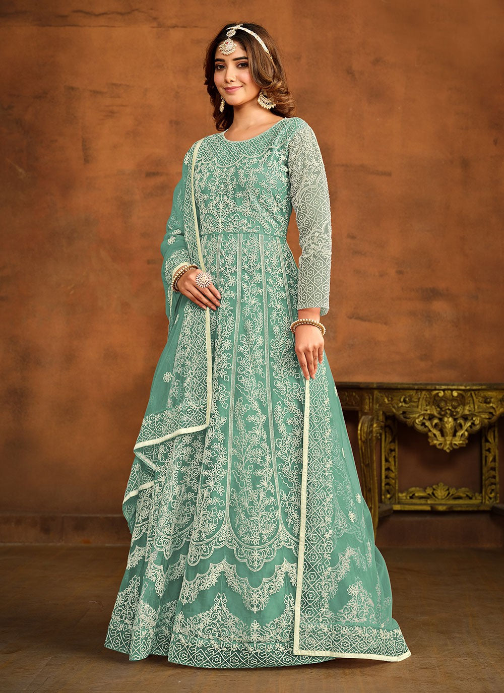 Net Salwar Suit - T1846