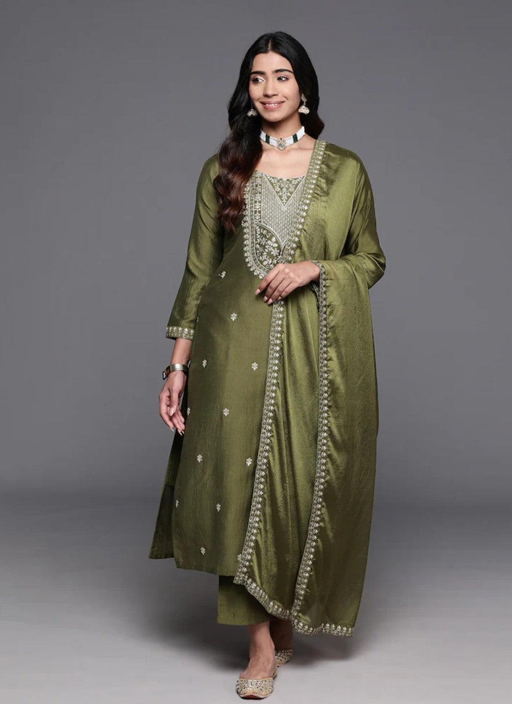 Chanderi , Viscose Salwar Suit - T3201