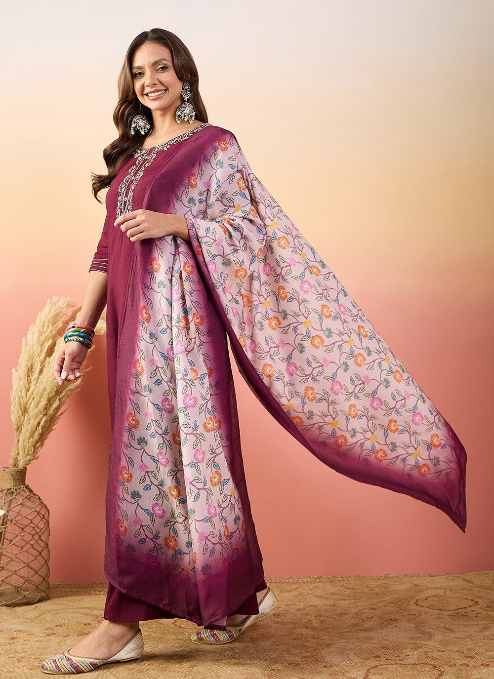 Silk Salwar Suit - T4033