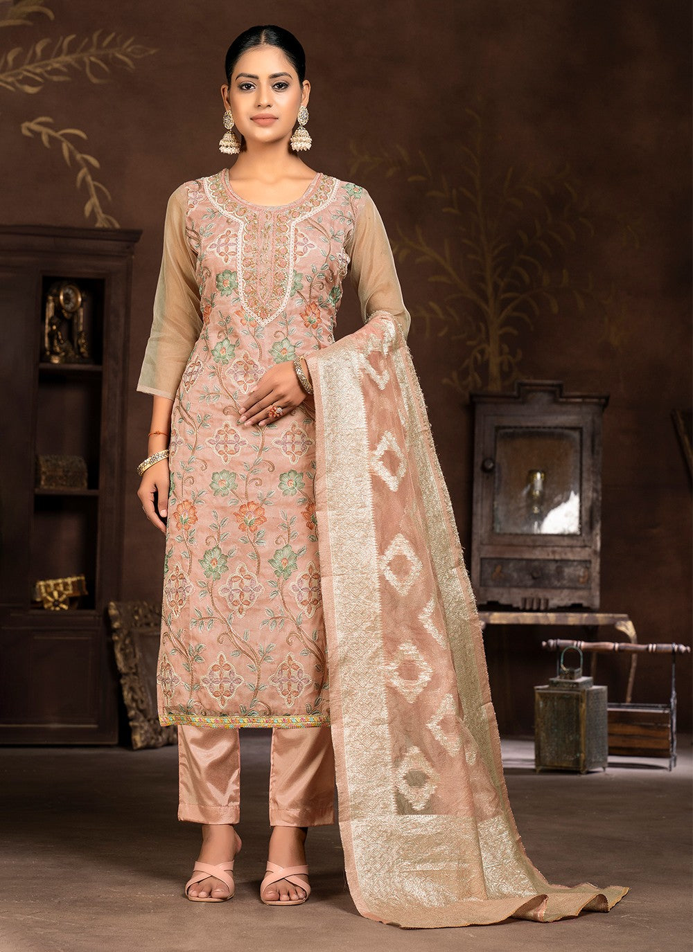 Organza Salwar Suit - T2102