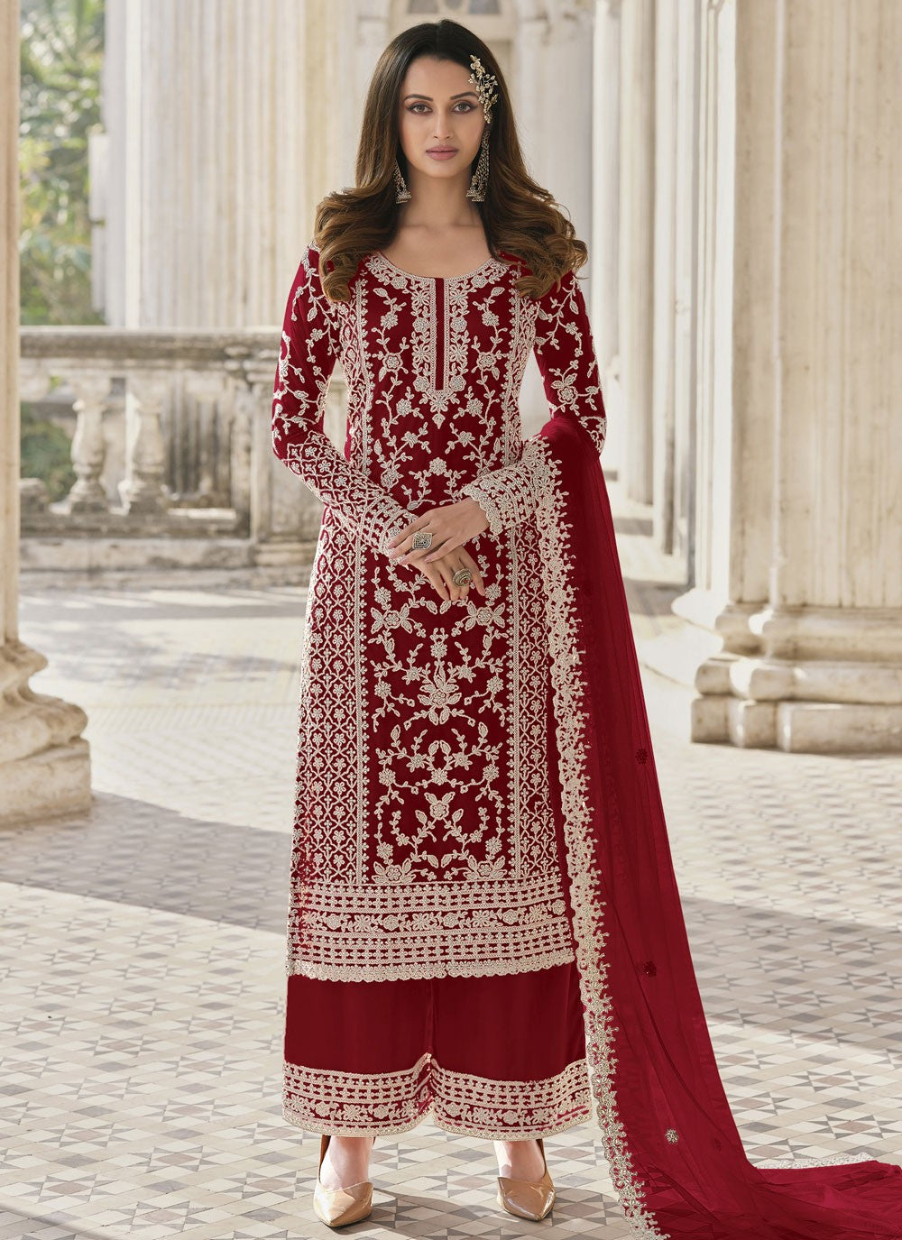 Net Salwar Suit - T2150