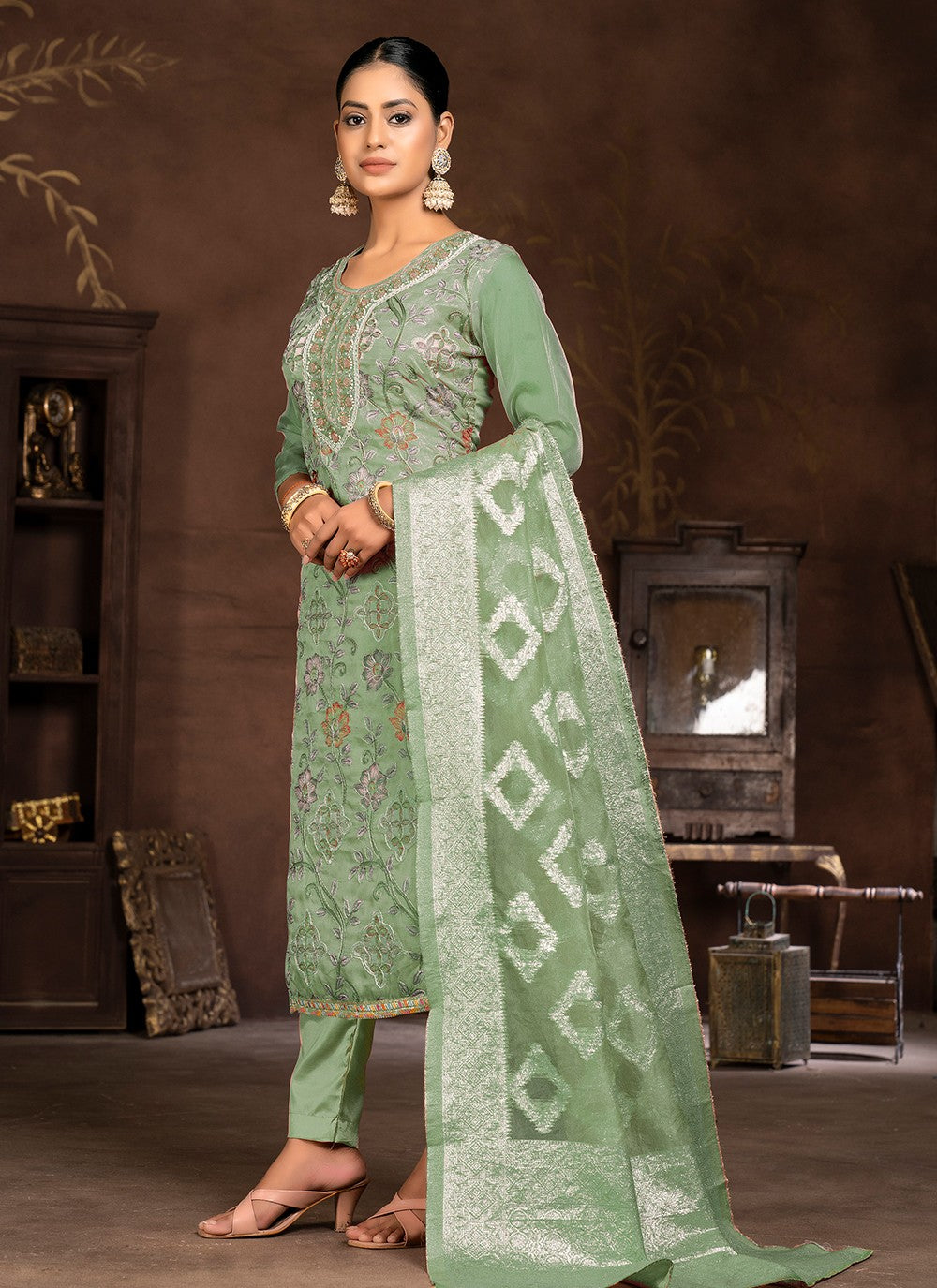 Organza Salwar Suit - T2102