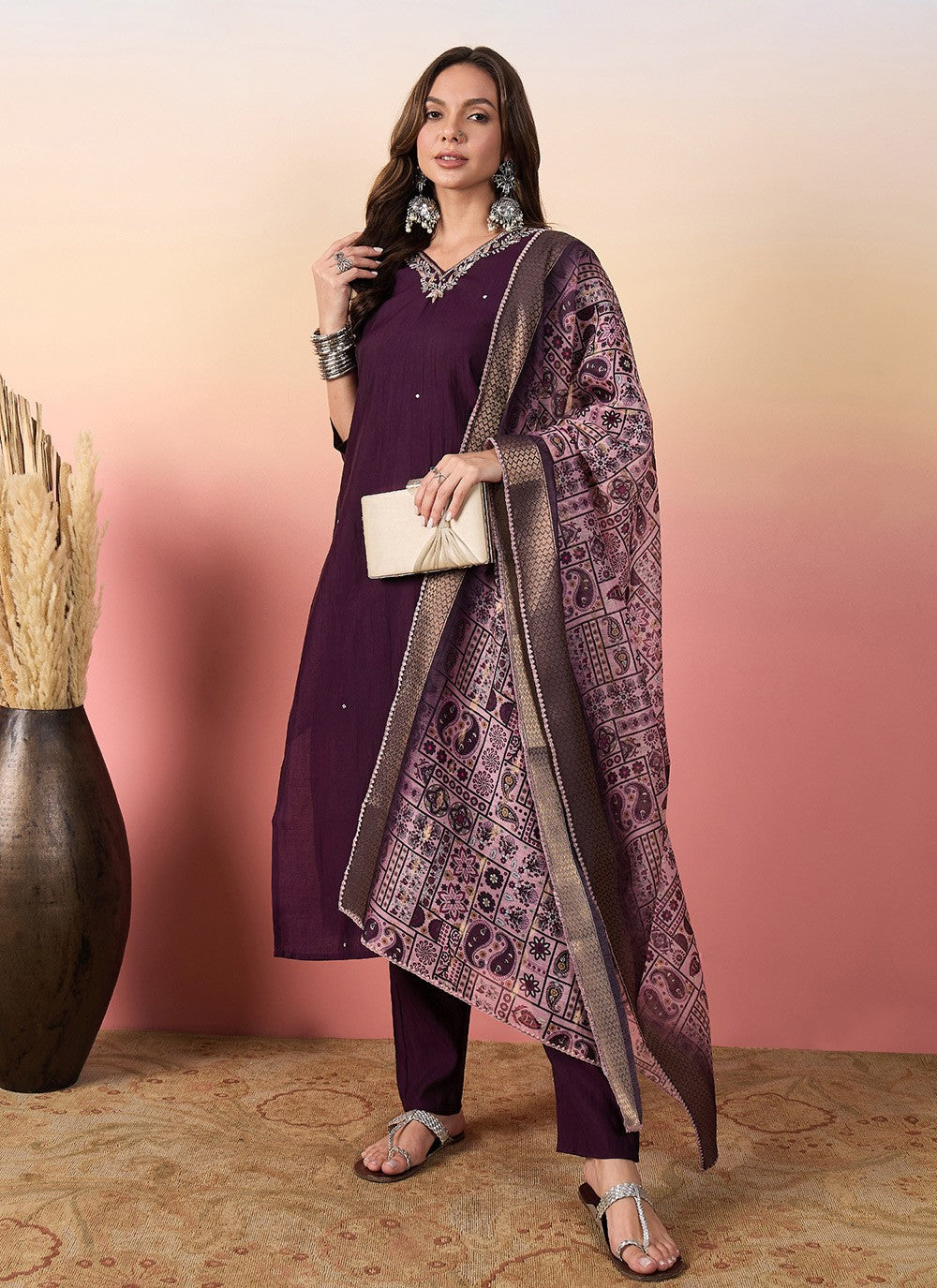 Silk Salwar Suit - T4033