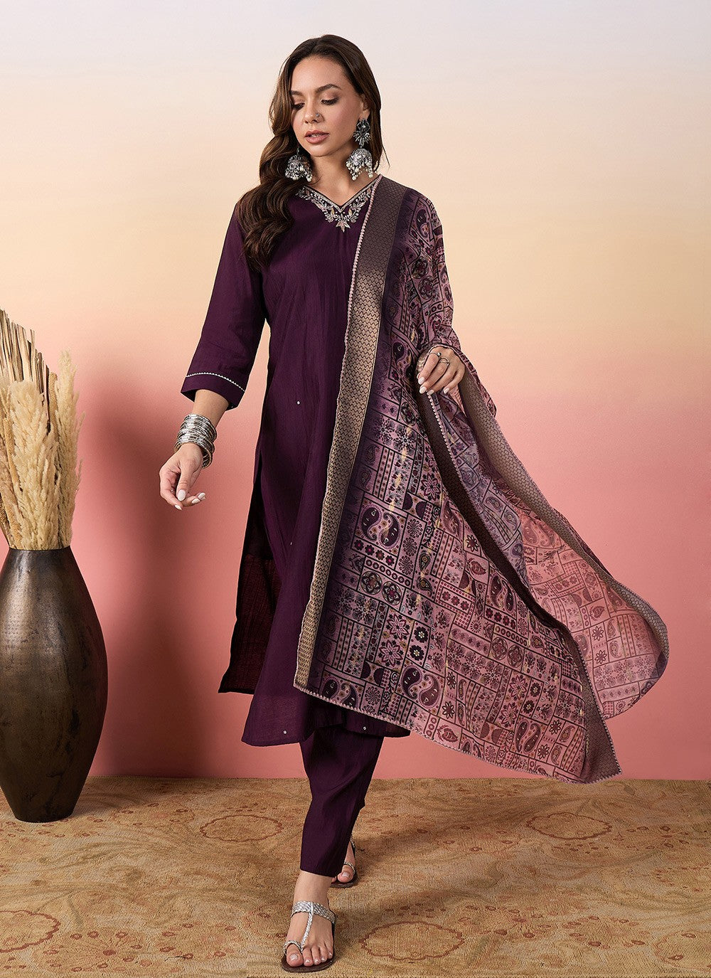 Silk Salwar Suit - T4033