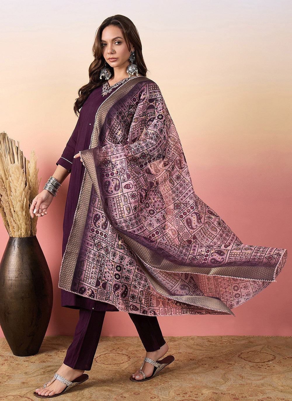 Silk Salwar Suit - T4033