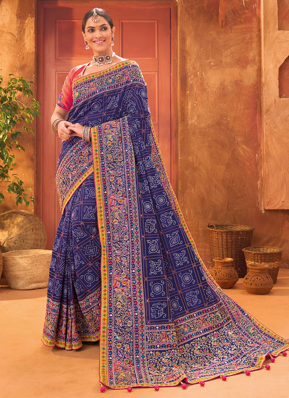 Trendy Cutdana Banarasi Silk Saree - S5228