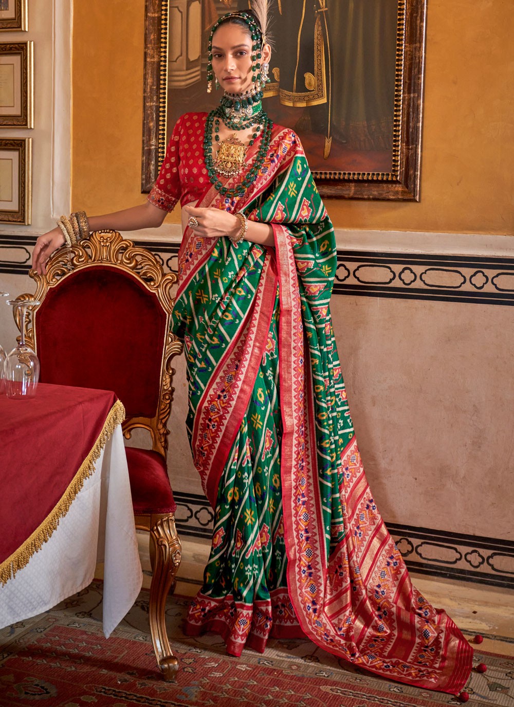 Classic Patola Print Silk Saree - S8657