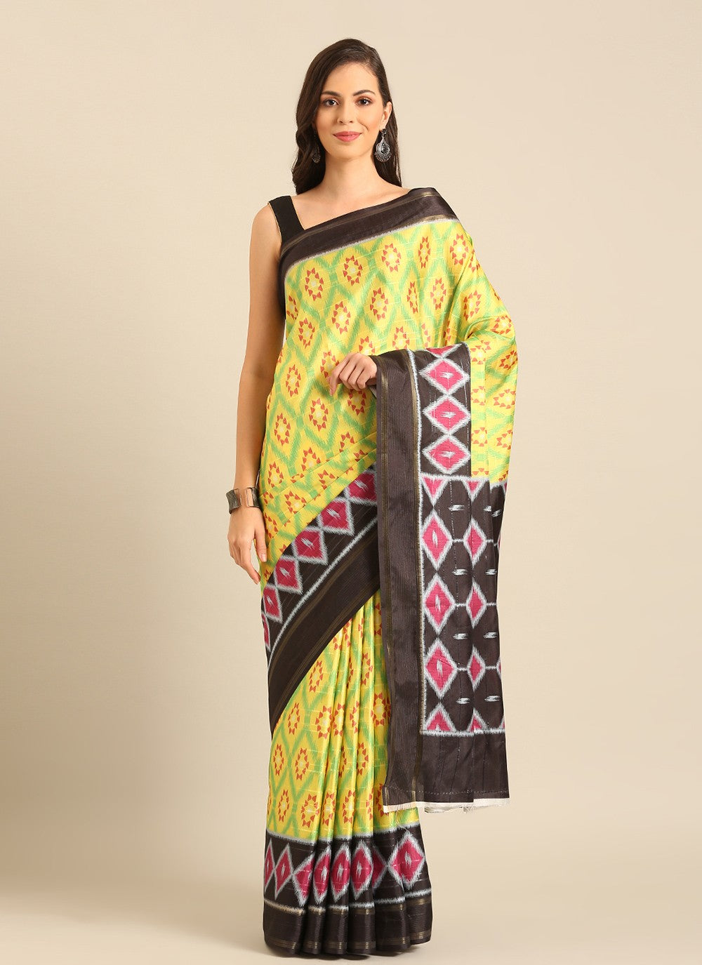 Trendy Printed Cotton Saree - S7968