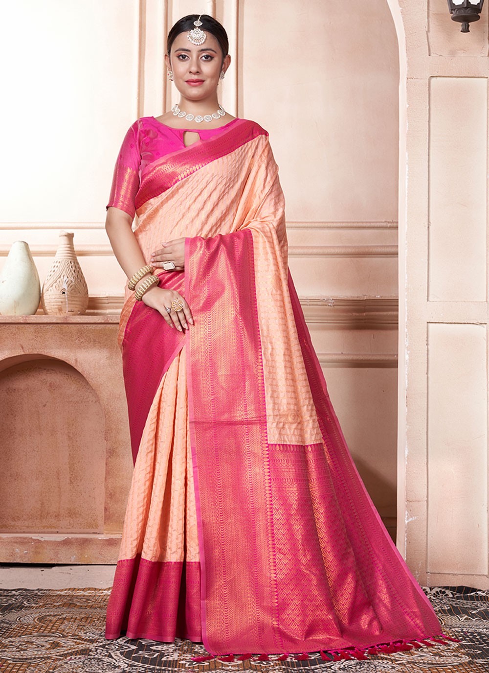 Classic Woven Kanjivaram Silk Saree - S6444