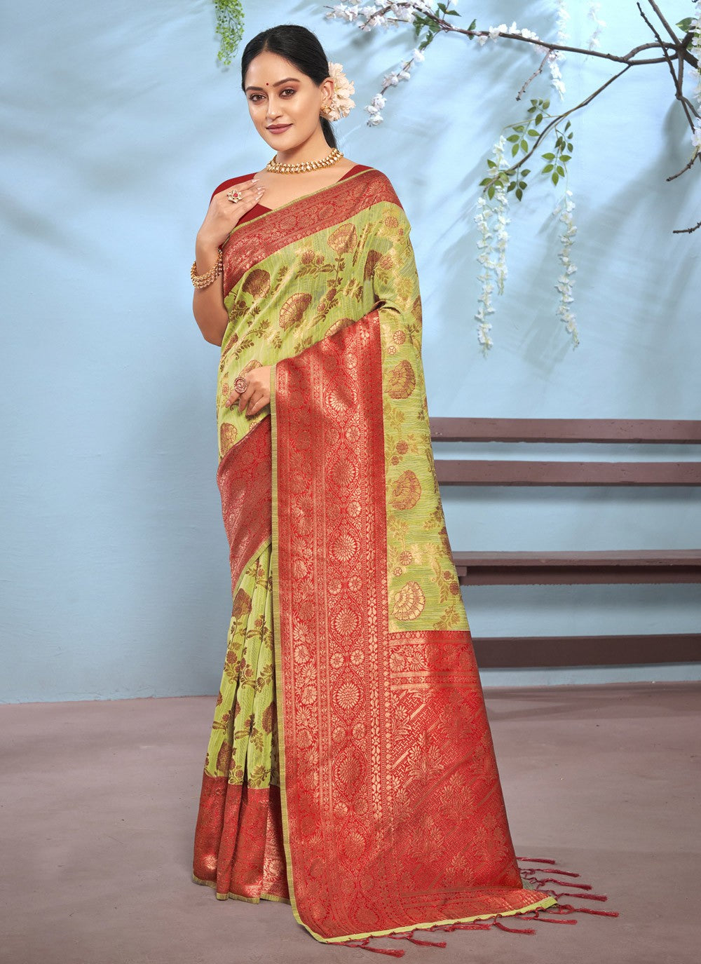 Trendy Zari Cotton Saree - S2016