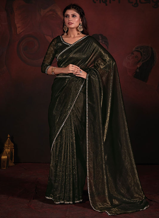 Trendy Zircon Chiffon Saree - S5644