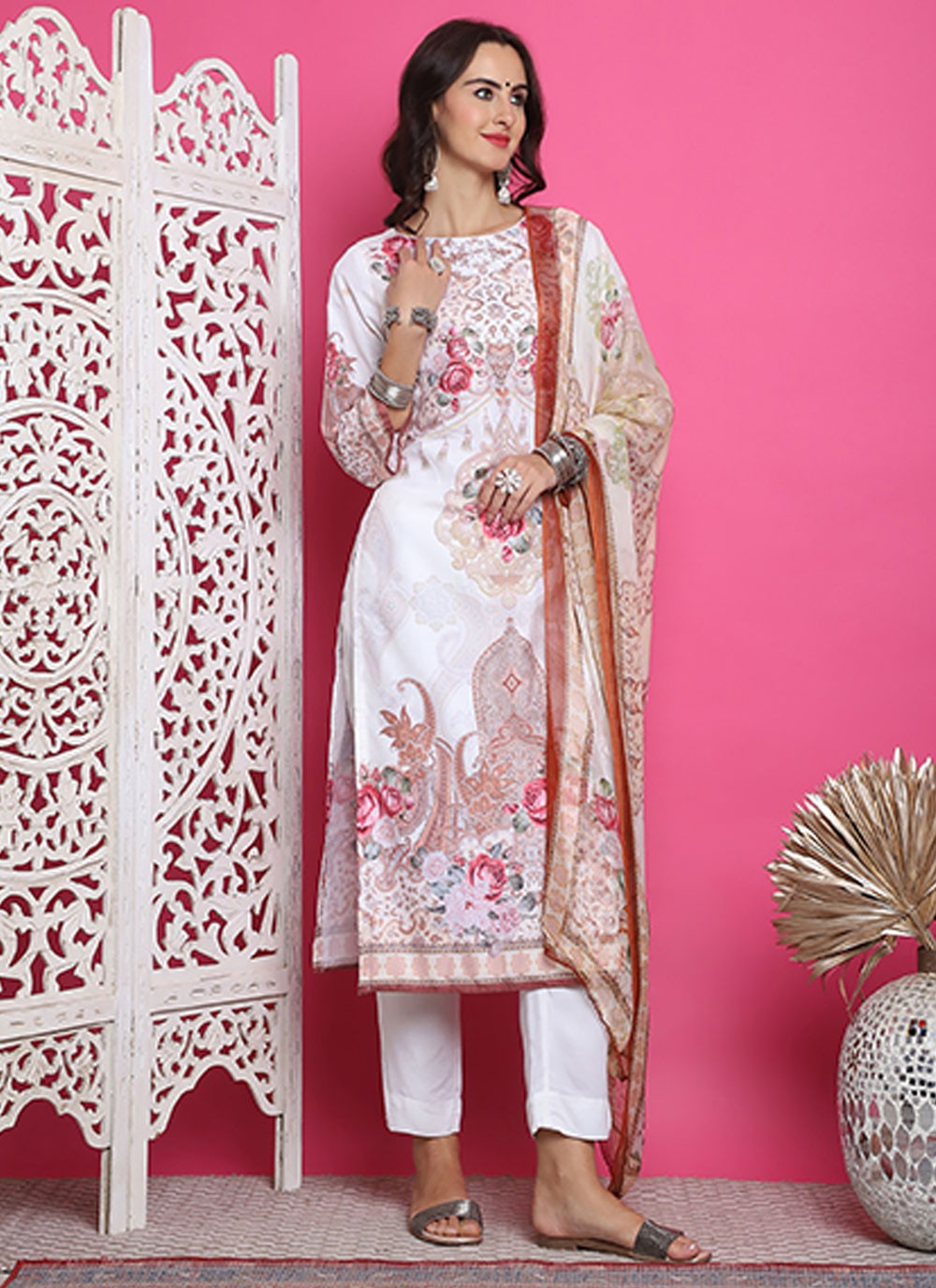 Satin Salwar Suit - T3163