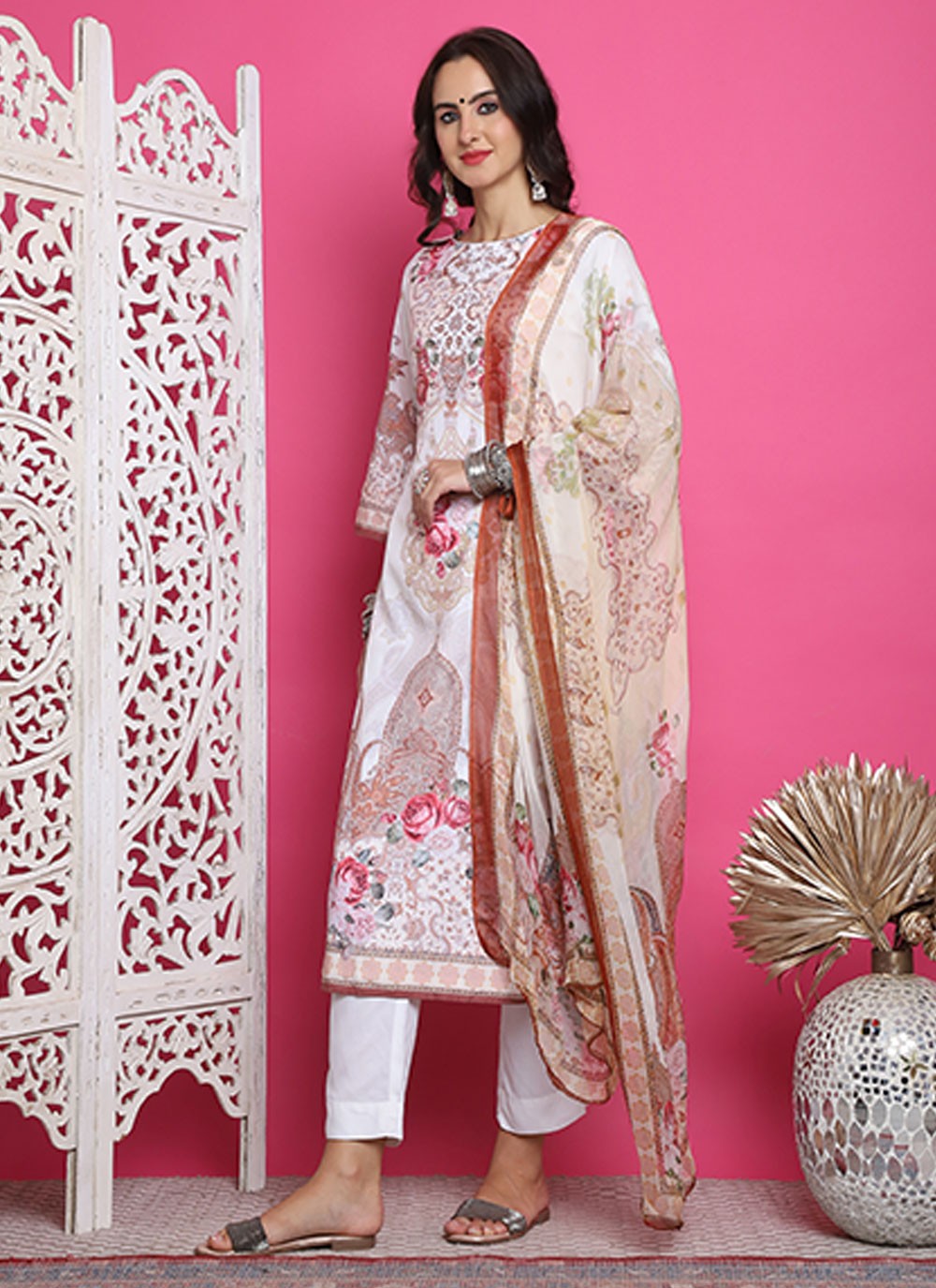 Satin Salwar Suit - T3163