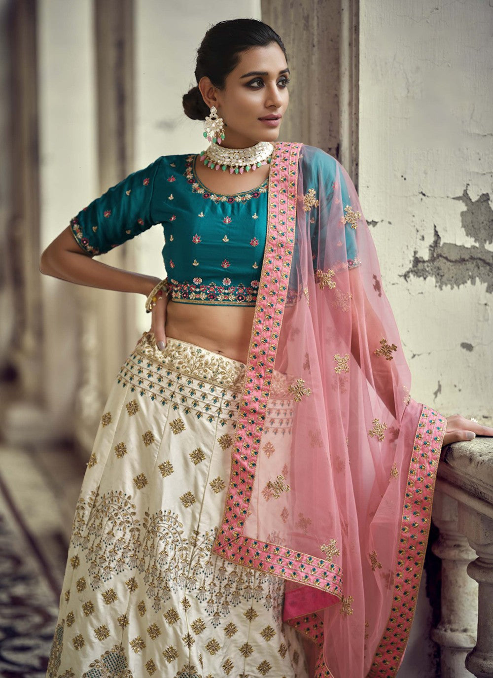 Diamond Satin A - Line Lehenga - L1060