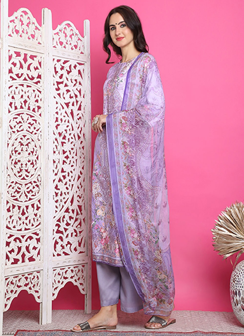 Satin Salwar Suit - T3163