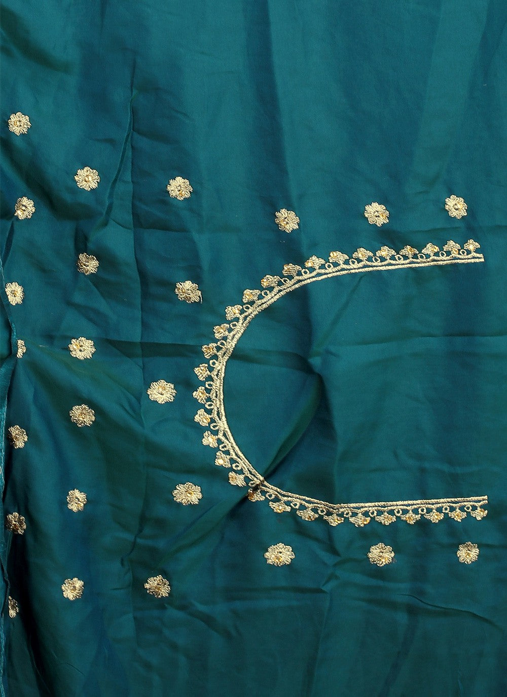 Traditional Embroidered Satin Silk Saree - S1418