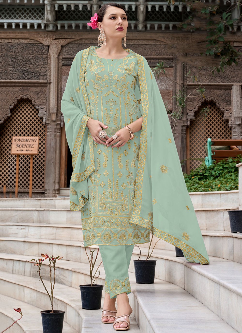 Faux Georgette Salwar Suit - T3339