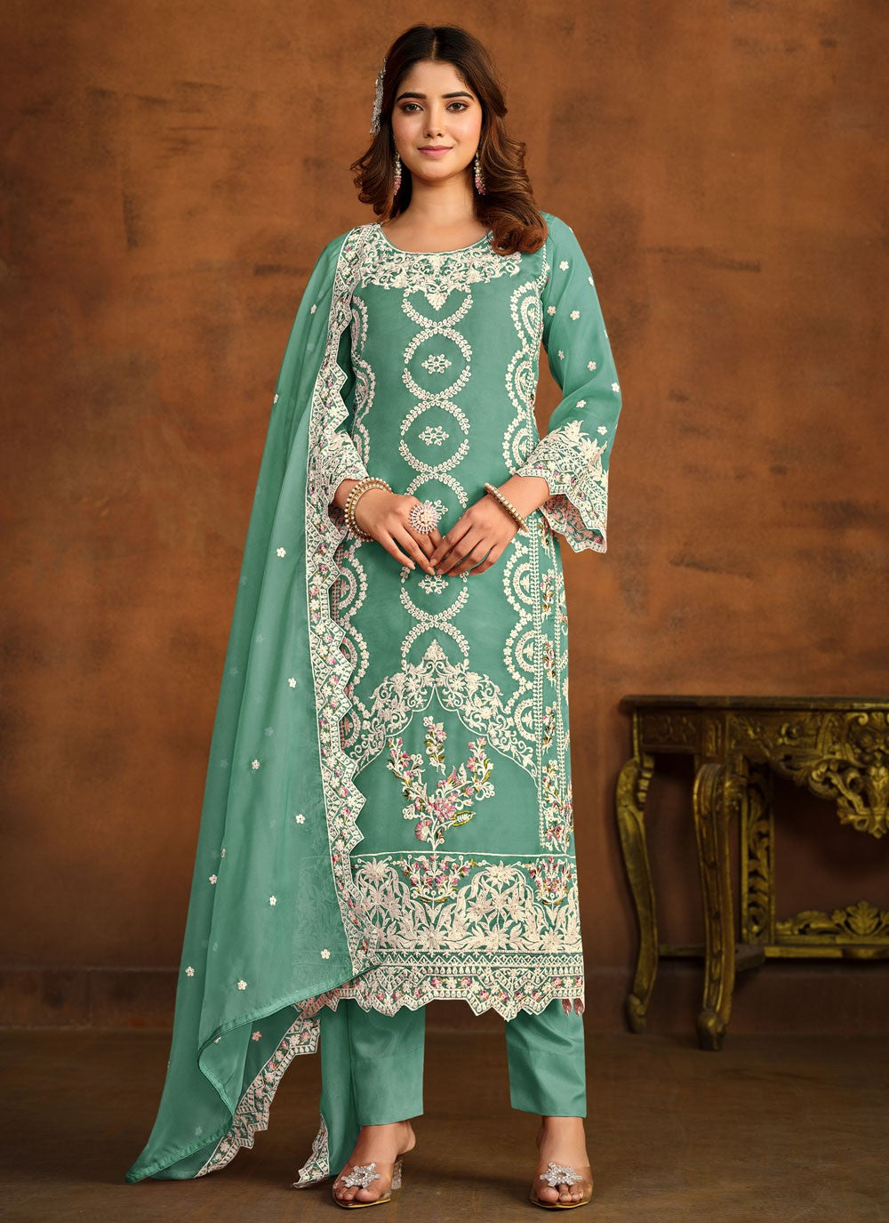 Organza Salwar Suit - T1831