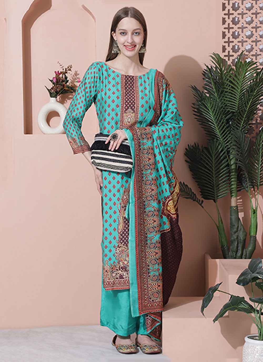 Muslin Salwar Suit - T2554