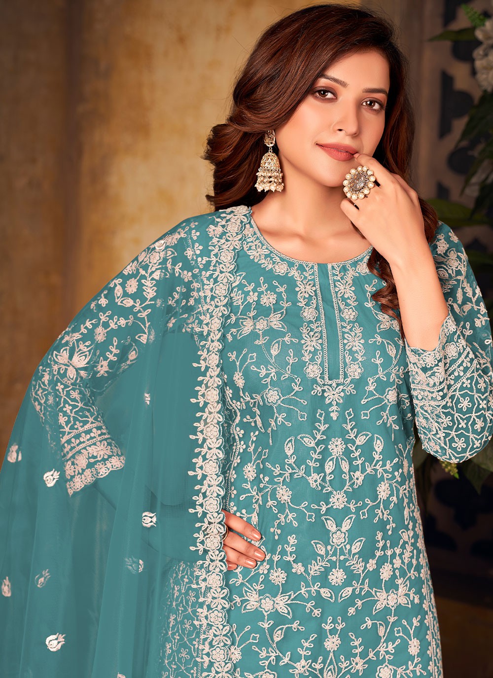 Net Salwar Suit - T842