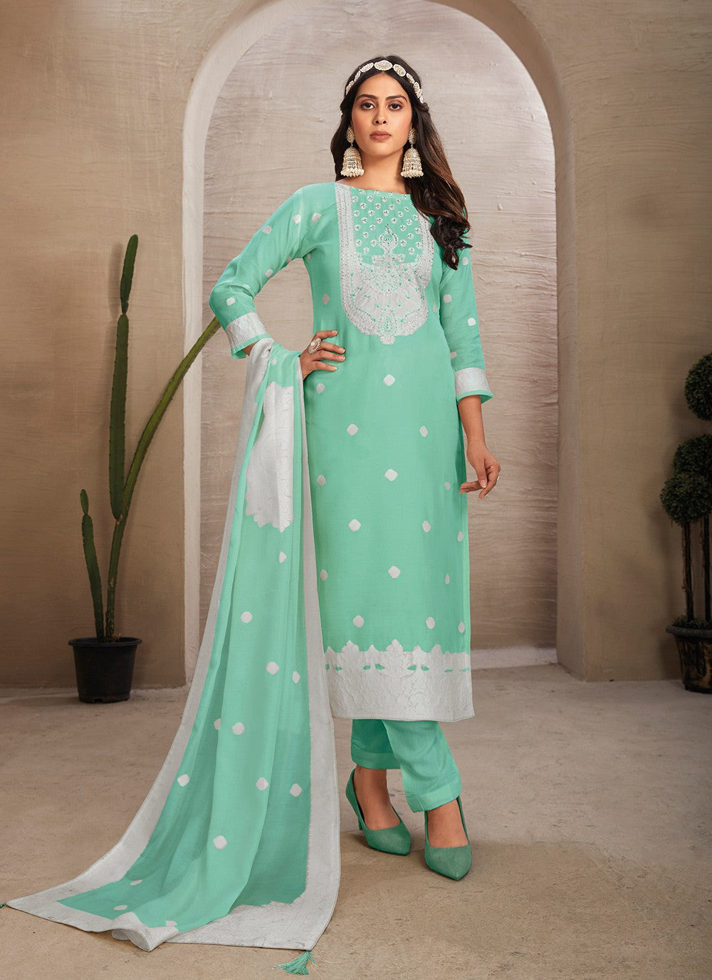 Organza Salwar Suit - T3010