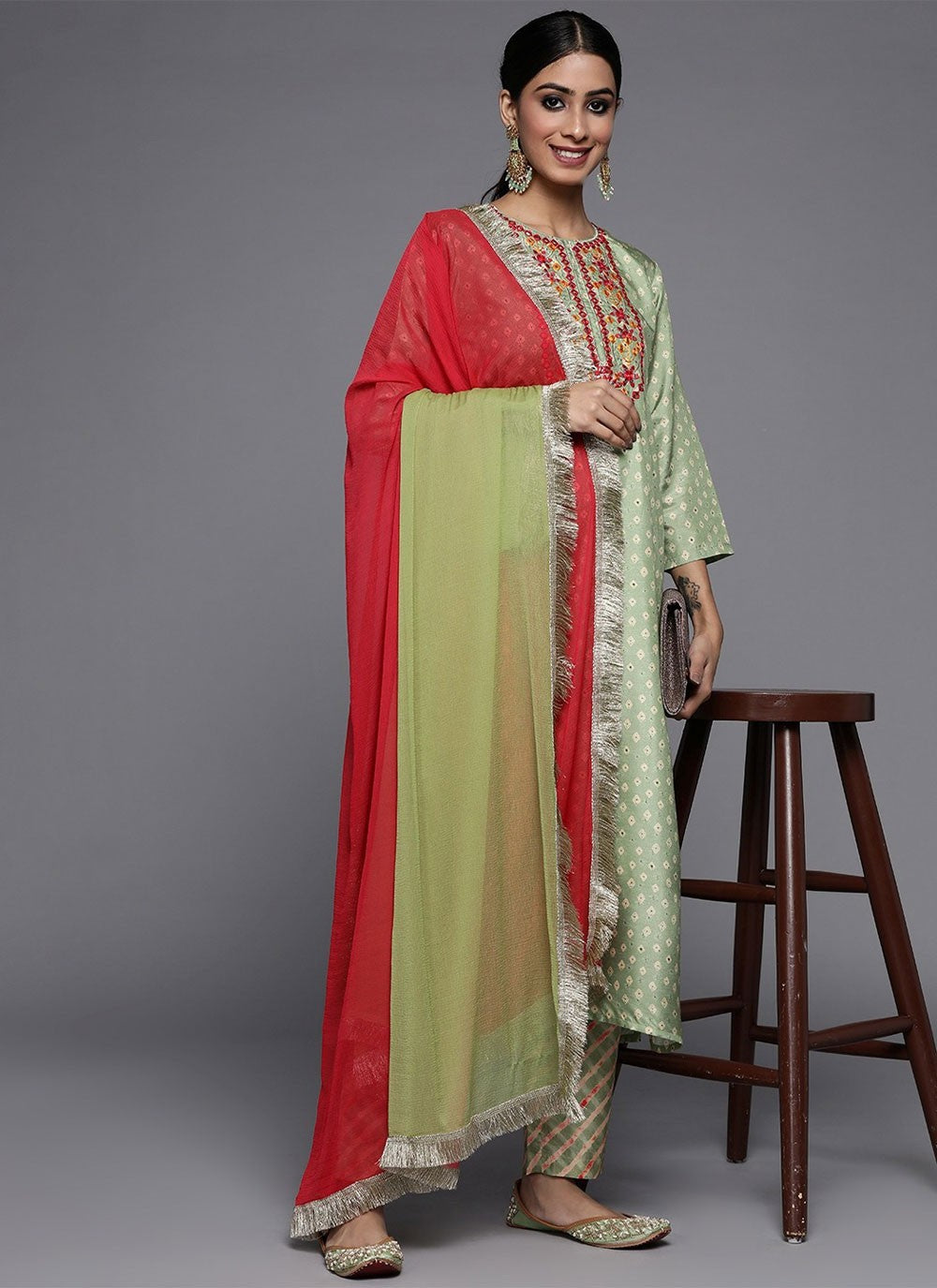 Silk Salwar Suit - T857