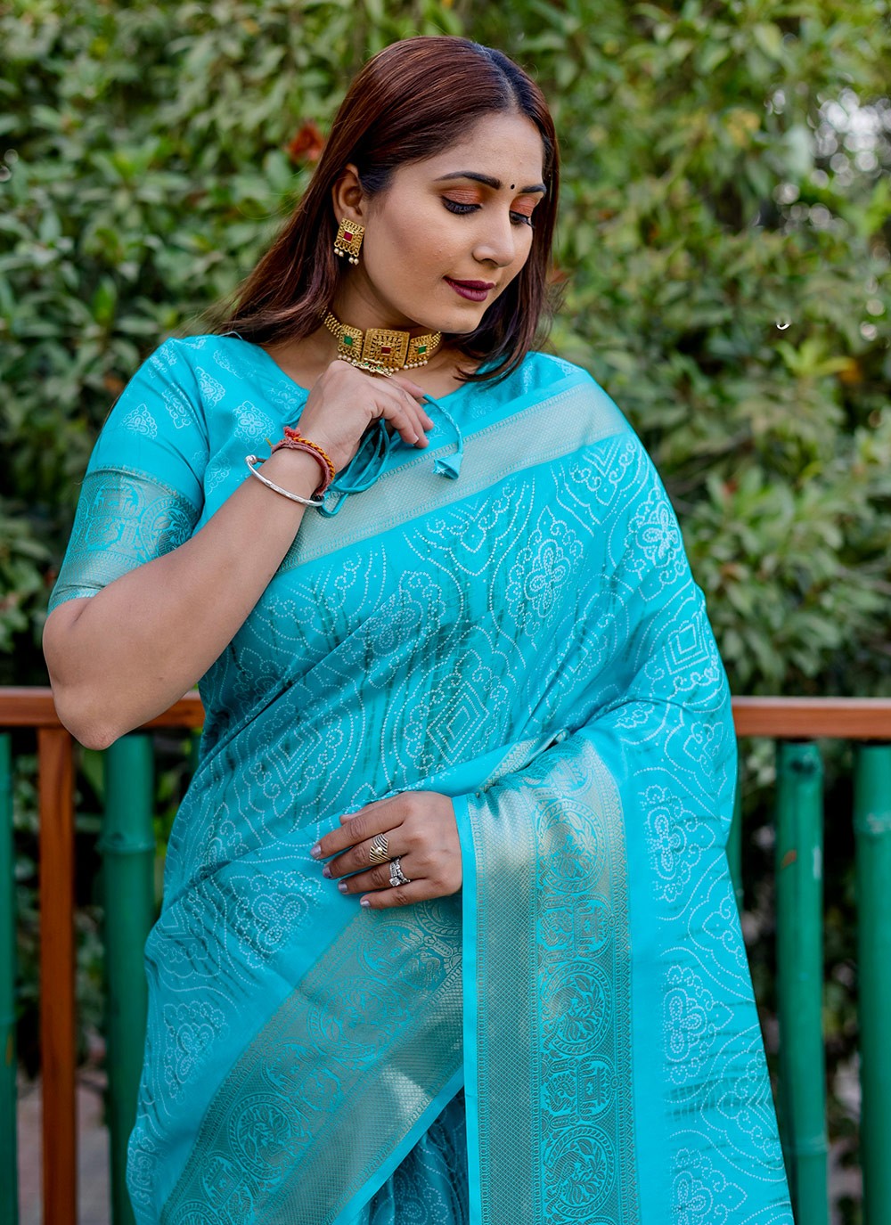 Contemporary Border Work Silk Saree - S8949