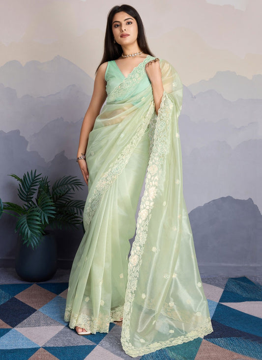 Classic Cut Work Silk Saree - S8137