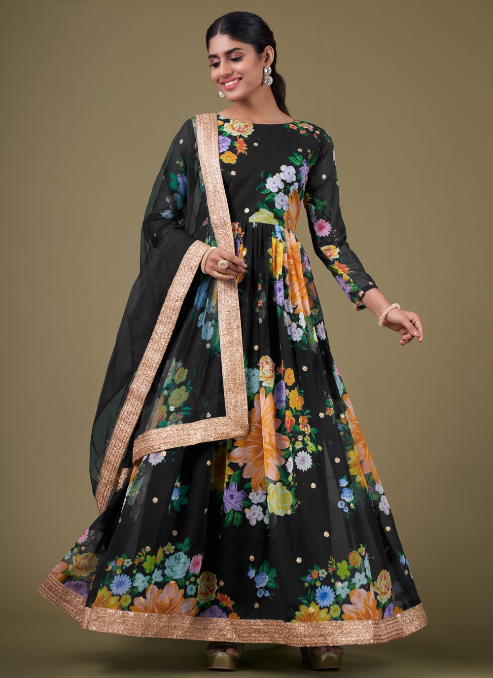 Faux Georgette Salwar Suit - T2129