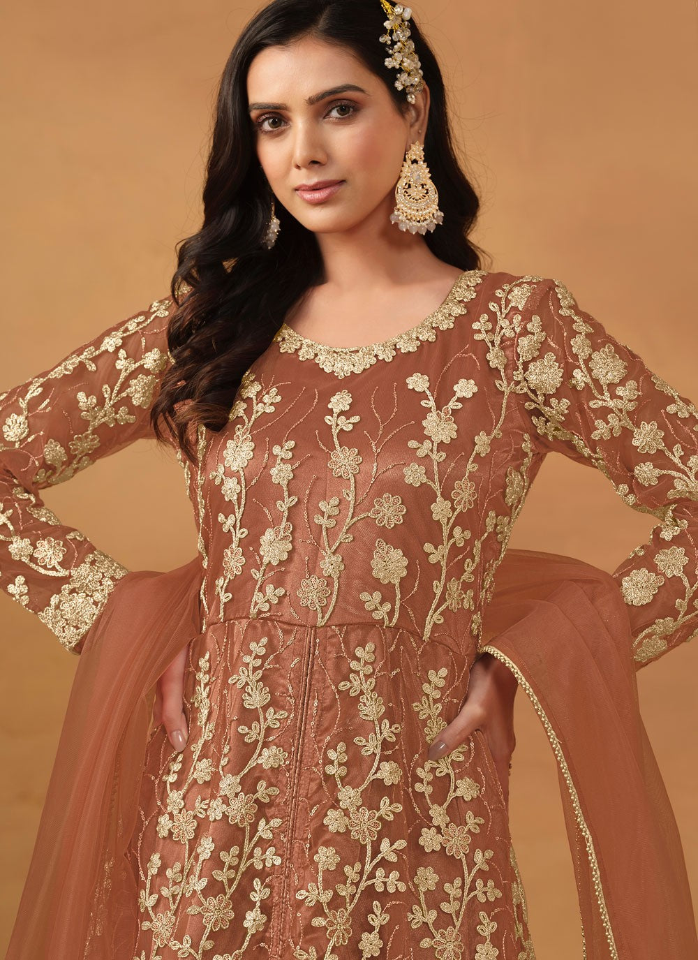 Net Salwar Suit - T3182