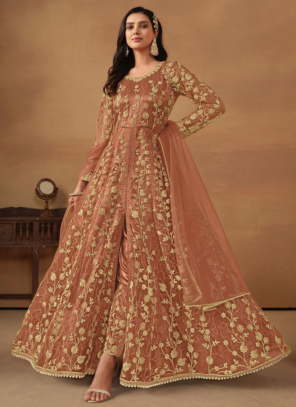 Net Salwar Suit - T3182