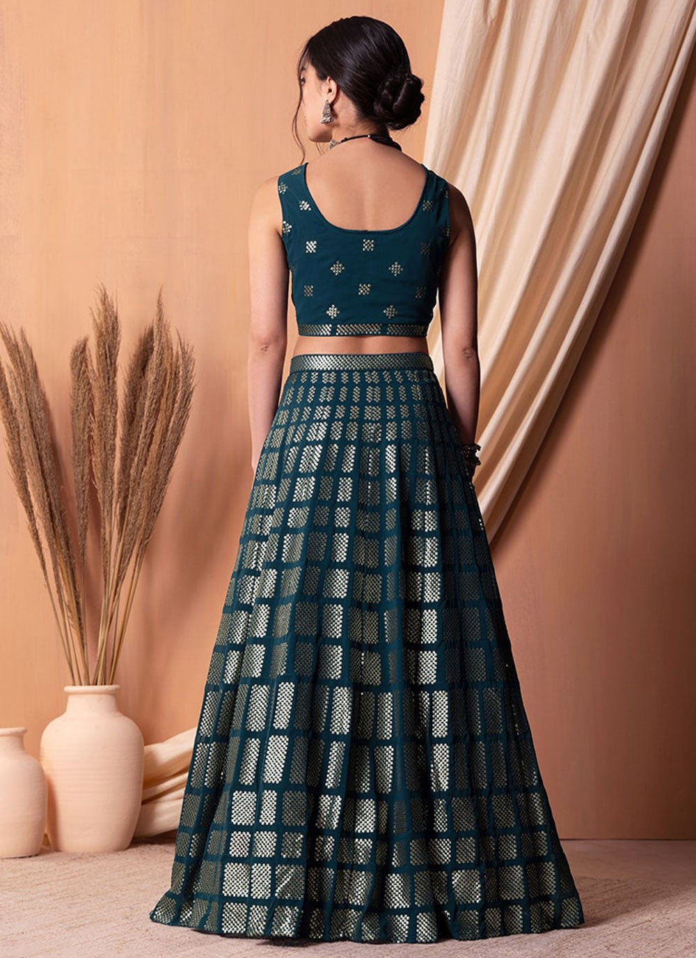 Embroidered Georgette Lehenga - L3107