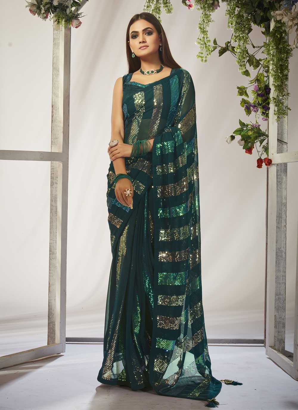 Trendy Designer Georgette Saree - S3625