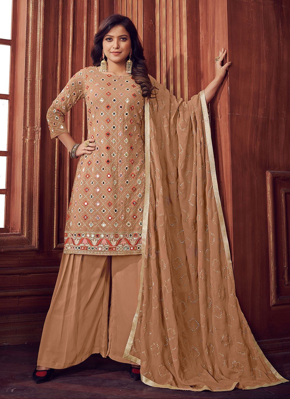 Faux Georgette Pakistani Suit - T661