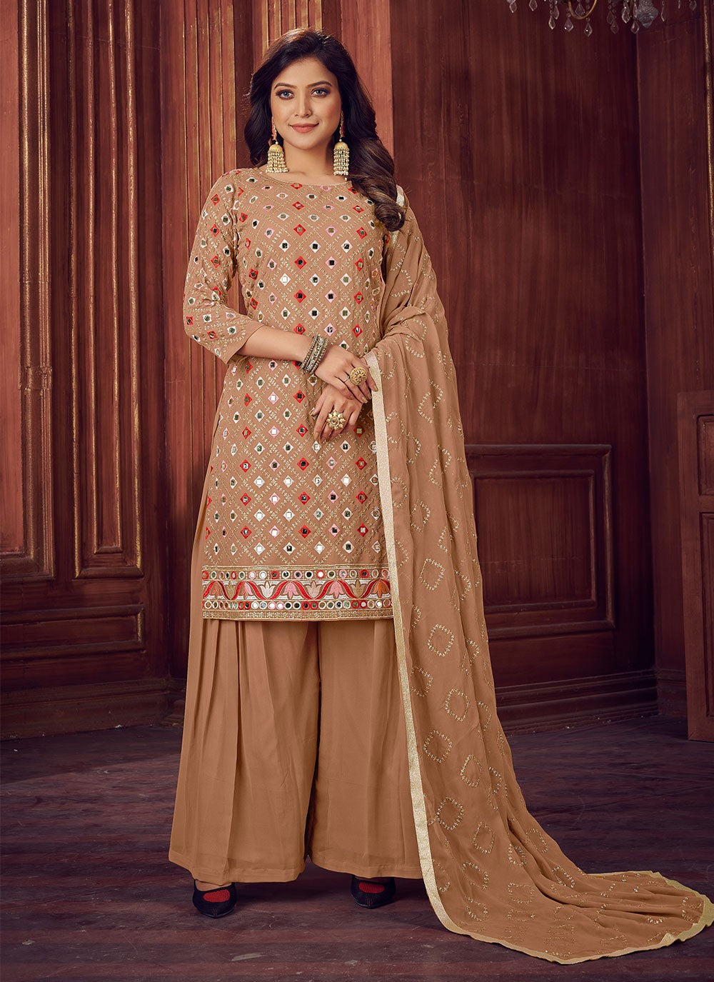 Faux Georgette Pakistani Suit - T661