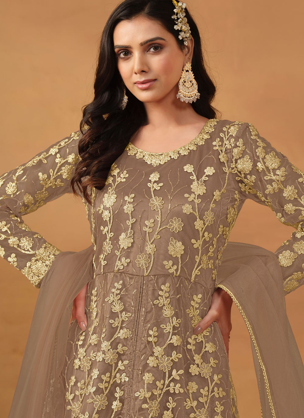 Net Salwar Suit - T3182